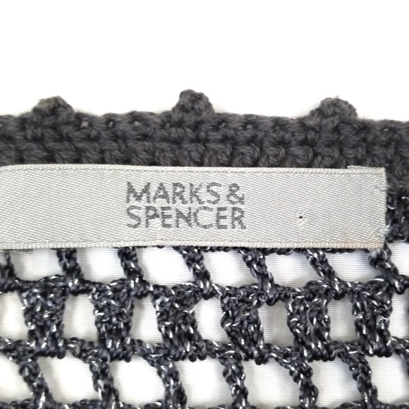 Marks & Spencer Gray Knit Lace Top - Picture 5 of 5